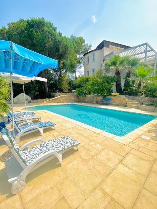 Atlantide - Somptueuse Villa Classee 4 Etoiles - Saint-Clair - Vue Exceptionnelle - Piscine Sete Bagian luar foto