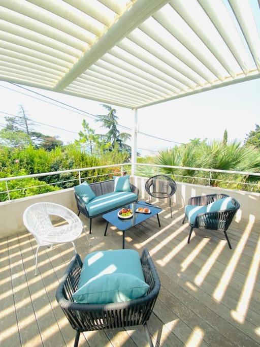 Atlantide - Somptueuse Villa Classee 4 Etoiles - Saint-Clair - Vue Exceptionnelle - Piscine Sete Bagian luar foto